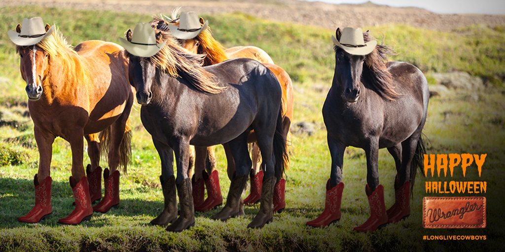 WranglerNetwork's tweet photo. Everyone's getting tricky this Halloween. #HappyHalloween #LongLiveCowboys https://t.co/WmesVEKsbB