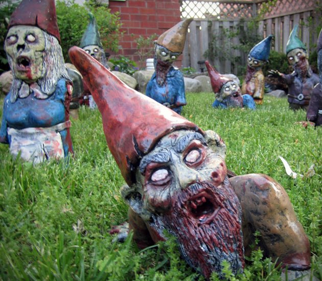 BirksLandscapes's tweet photo. Zombie gnomes never crawl out of interlocking brick and they can't get by a strong retaining wall.  Happy Halloween! https://t.co/8bdBiEZp6J