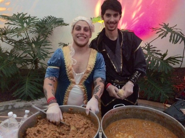 PanBonSD's tweet photo. Last night's #Yelp #FrightAtTheMuseum, with Romeo &amp; Juliet serving our #Halloween special, Tripe or Treat! #PanBonSD https://t.co/Q6px0Z0Ns6
