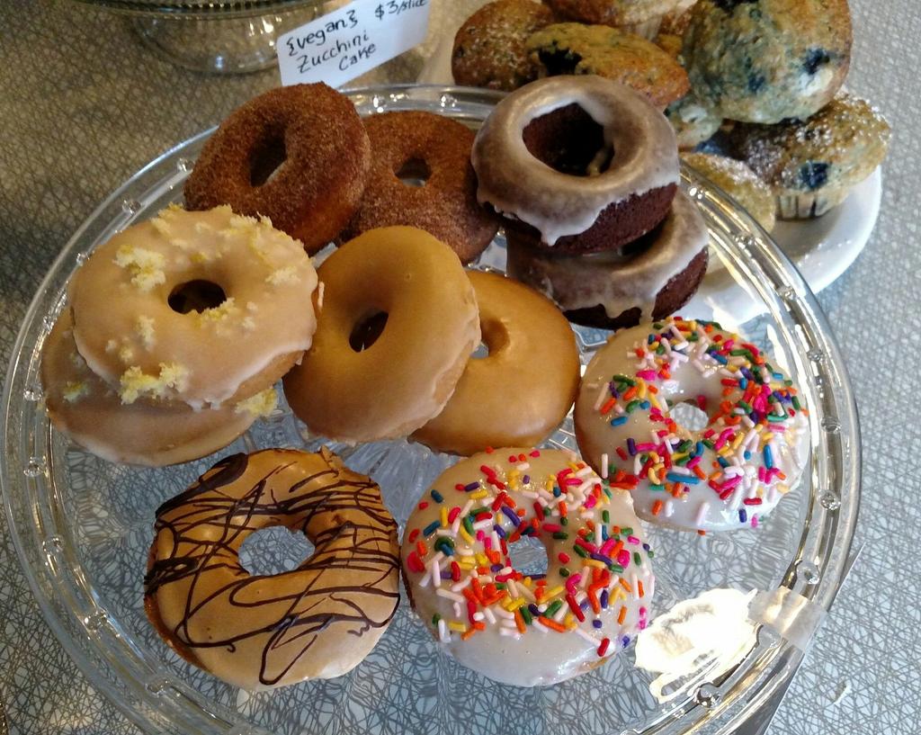 BirdCafeButte's tweet photo. We have Vegan Gluten Doughnuts from Tandem Bakery!  We only got 24 so get them before they are all gone!!! #vegan https://t.co/bxe0oXlvZ3