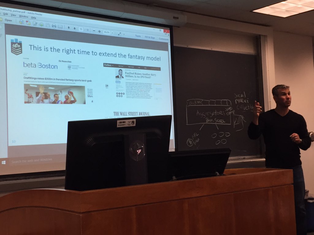 tcbanalytics's tweet photo. @JoshuaWalker_ presenting @stattleship at @bentleyu sports stats meet up. #dfs #fantasysports #nextgenfantasy https://t.co/MvLZovY8je