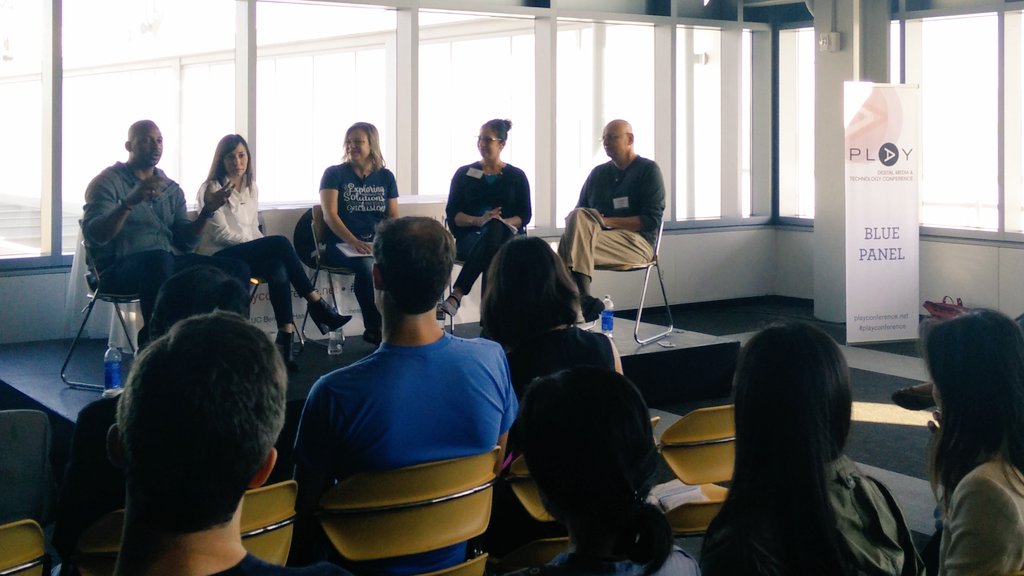 BerkeleyHaas's tweet photo. Diversity in Tech panel with @waynesutton, @FleshmanKaren, @clrom, @JulnarRizk & Ibrahim Hisham! #haasplay #PLAY15 https://t.co/hH3I55SOUK