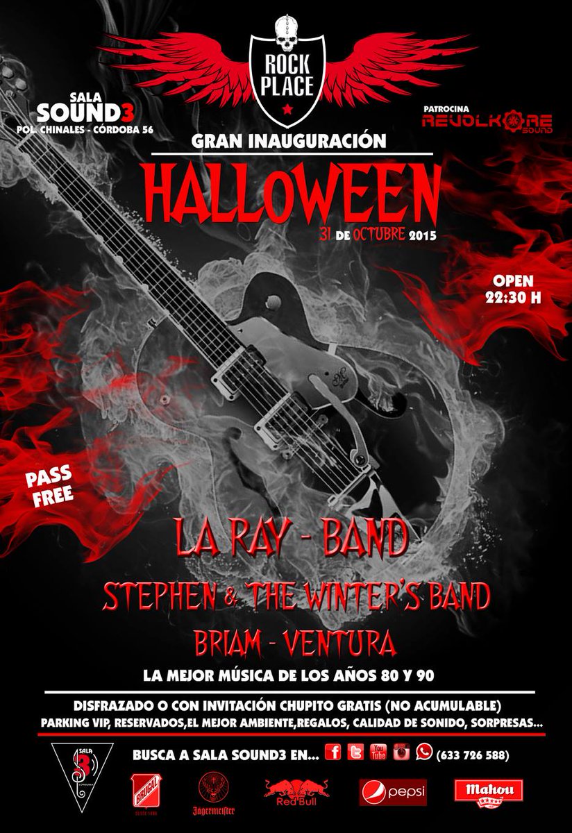 jherestaqui's tweet photo. GRAN INAUGURACION “Rock Place” HALLOWEEN – Sala Sound3
Sábado 31 de Octubre #rock #fiesta #PartyHard #salasound3 https://t.co/nylhstL2EV