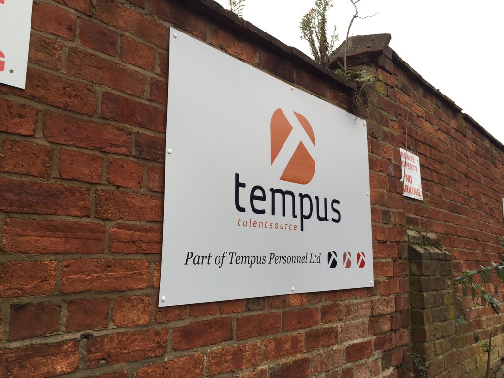 T3signs's tweet photo. Just a few of the signs fitted this afternoon for @TempusPersonnel #Northampton https://t.co/ZqYSY8uxiy