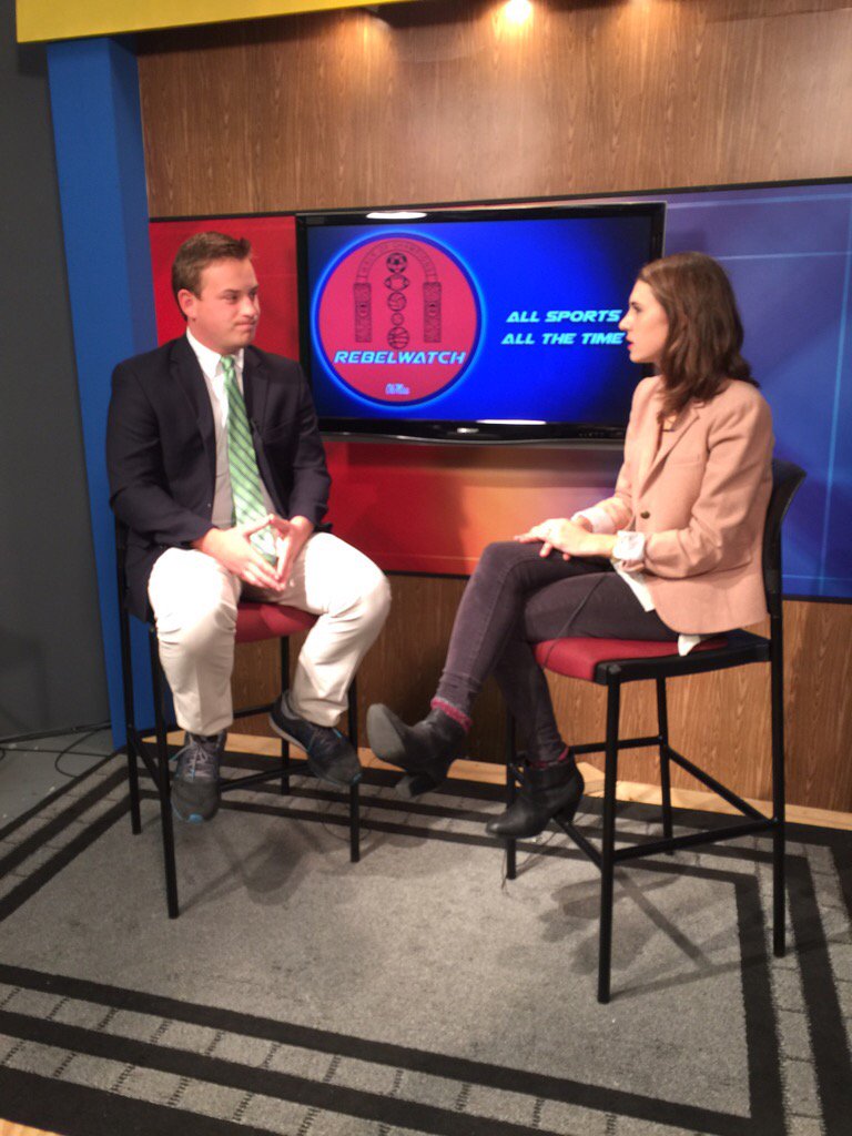 Rebel_Watch's tweet photo. RebelWatch's @BrowningStubbs sit's w/ Ole Miss Soccer's Maddie Freidmann talking how the season is going #liveat3 https://t.co/PuXl8CsN0D