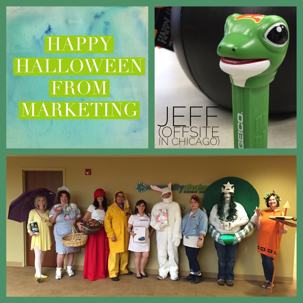 cheeksyoung's tweet photo. Happy Halloween from Marketing! @CCCUTED #cccuchallenge #AllYourFavoriteBrands https://t.co/vOw4mY7BIK