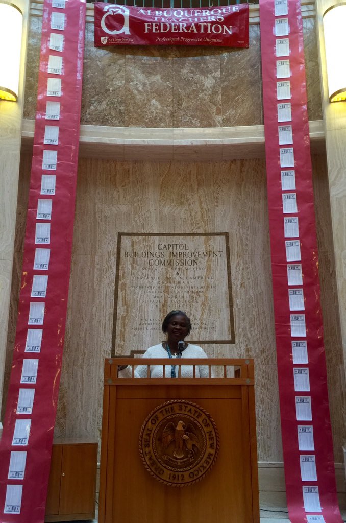 AFTNM's tweet image. .@NMHouseDems @RepSheryl stands in #solidarity with the educators of New Mexico! TY! .@LaborFed4NM @AFTunion