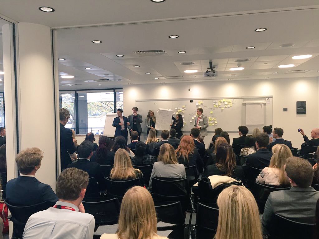 GeorgiaMegTatam's tweet photo. Our team, WatsonU, were the runners up at the IBM/Pearson College event today #innovatetogether #internship https://t.co/HlLBAyjiEj