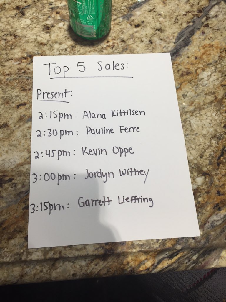 winonastateama's tweet photo. CONGRATS TO GARRET FOR MAKING IT TO THE SECOND ROUND OF THE SALES COMPETITION!!! WISH HIM LUCK!! #AUCC15 https://t.co/ZTxKUK08Mt