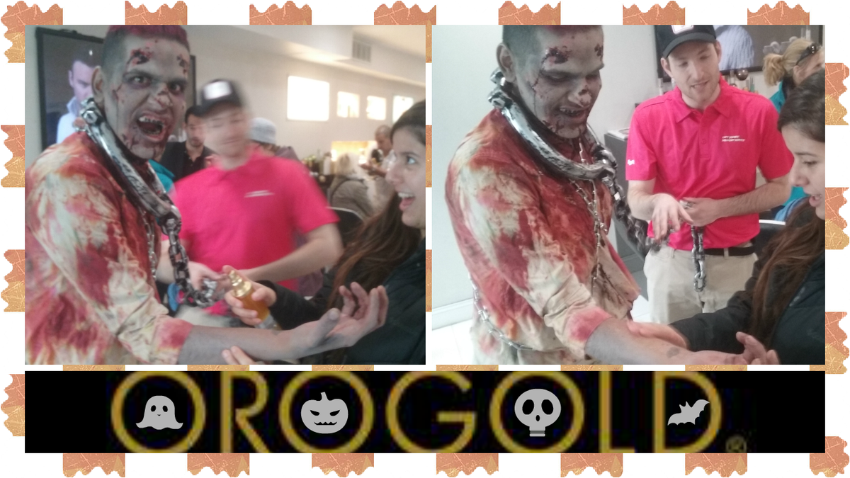 orogoldnyc's tweet photo. Never too late to start caring for your skin. Thanks @lyft for the scare! Happy Halloween! #orogold #LyftZombieMode https://t.co/VF1StCxARI