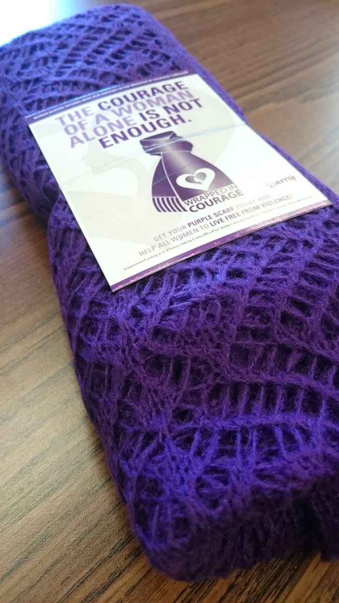 Get your beautiful infinity scarf from us. Wear it through Nov. Show your support for women in #huroncty