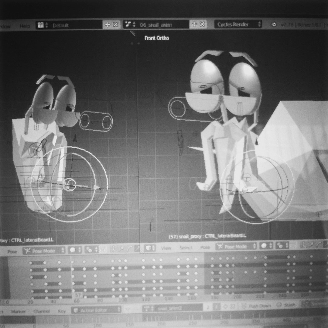 Animating our shortfilm #simpati-tas during  the holydays #b3d #animation