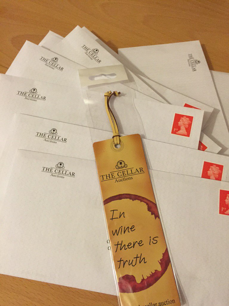 Cellar_Auctions's tweet photo. The first batch of Cellar Auction bookmarks are going out today to some of our #winelovers! @leatherbookmark! https://t.co/7VT6aA8B5c
