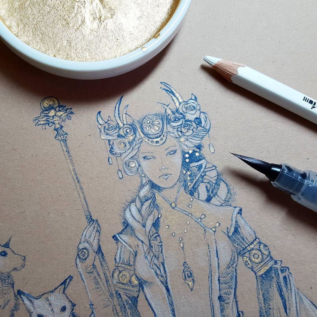 shadowscapes's tweet photo. #inktober30 #inktoberday30  @pentelofamerica #brushpen @caran_dache #CDArtists https://t.co/hd0kbIemOI