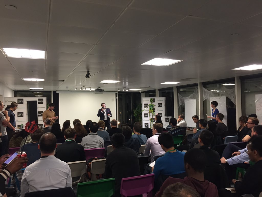 syeefk's tweet photo. The pitches at #sbchack have begun, there are some pretty badass #fintech ideas being pitched! https://t.co/065kBGbCyL