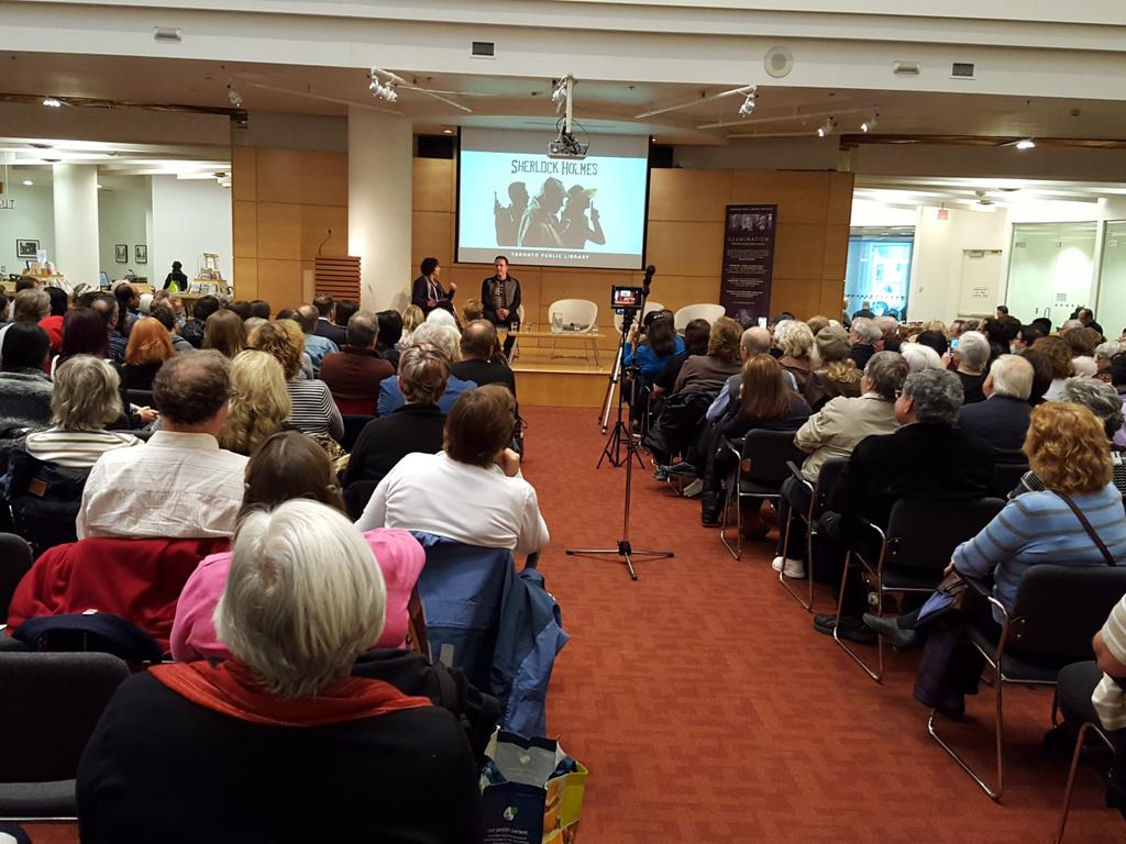 SherlockTour's tweet photo. Welcome @DavidArquette! 
#SherlockTO @torontolibrary
Let's talk! https://t.co/yCRVqKwik4