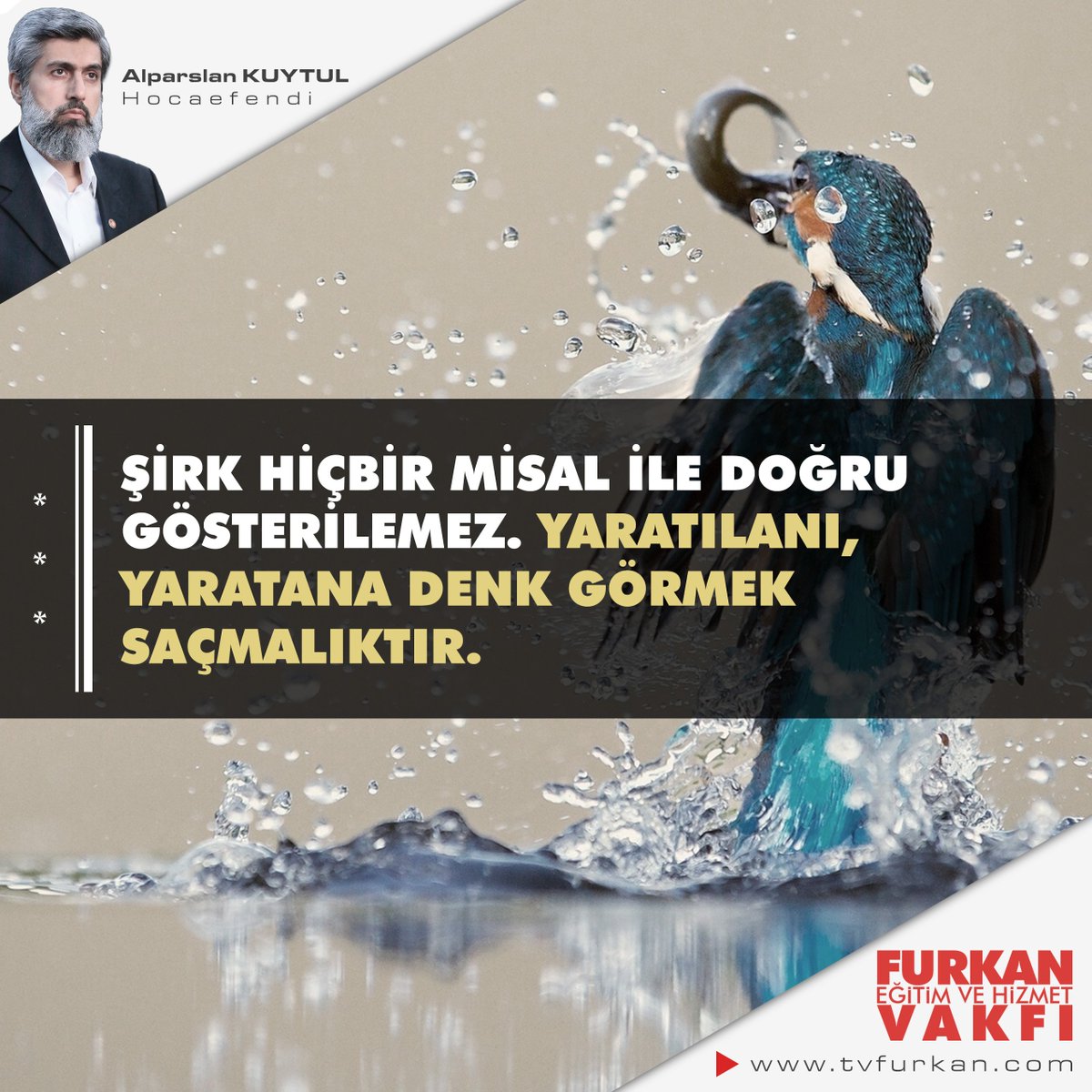 alparslankuytul's tweet photo. Şirk hiçbir misal ile doğru gösterilemez...
#FurkanVakfıTefsirDersiCanlıYayın https://t.co/3T8GE86JUS