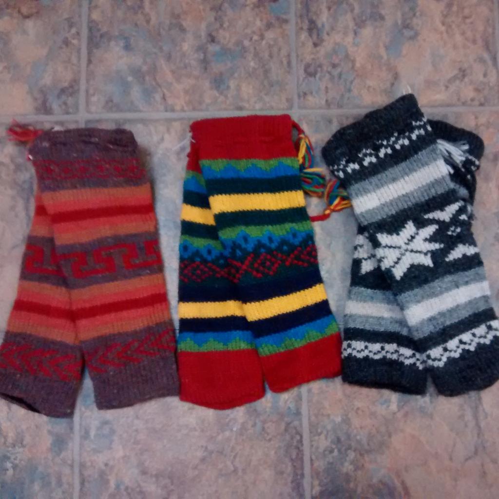 Now in stock: fleece lined wool leg warmers made in Nepal! #shaktiguelph