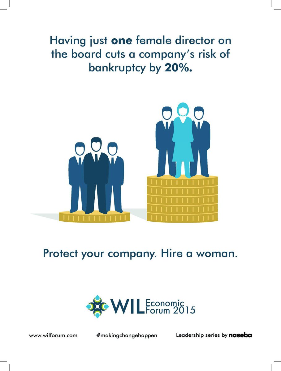 Tanya_Monsef's tweet photo. #GenderWork for the bottom line.  Protect your company, hire a woman. @GenderWork @WIL_Forum #makingchangehappen https://t.co/0B69yTDCBO