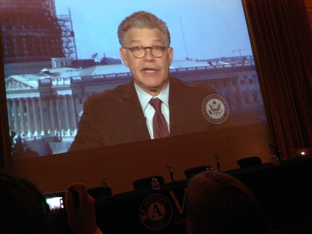AmeriCorpsVISTA's tweet photo. The work you do makes me proud! - video message from Senator @alfranken Minnesota #VISTA50 https://t.co/0QH9nYRCN0
