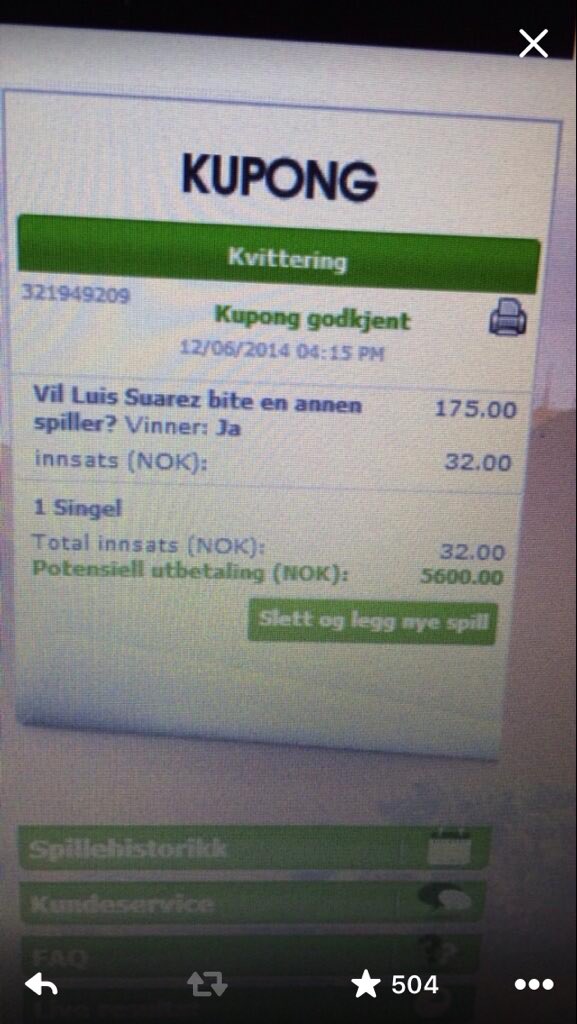 Syvers11's tweet photo. Everyone forgot, but i'm a legend #suarezbites #wc14 #imabeast #betsson https://t.co/JTkisXKQxA
