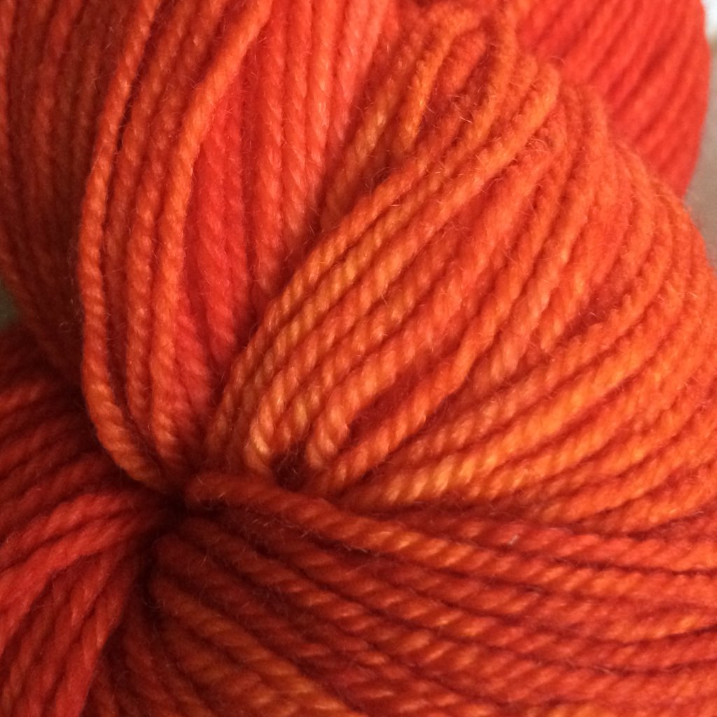 GingyNorth's tweet photo. Djinni sock merino-cashmere-nylon in Airport Hot Sauce by @dragonflyfibers #yarnsupport #knitting #design https://t.co/R3oXuNAoDC