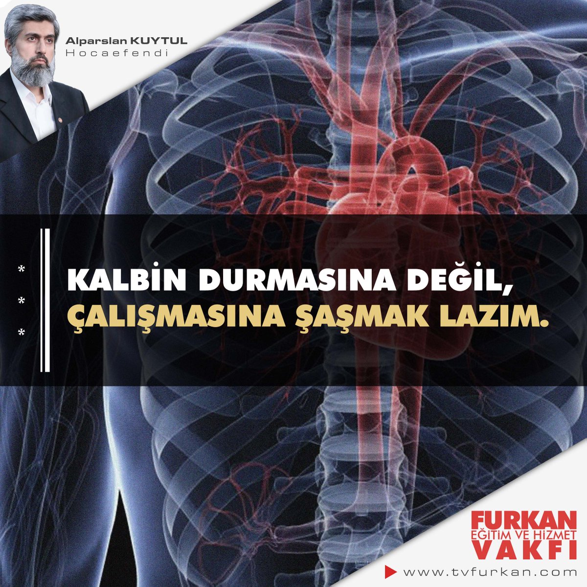 alparslankuytul's tweet photo. Kalbin durmasına değil, çalışmasına şaşmak lazım.
#FurkanVakfıTefsirDersiCanlıYayın https://t.co/qcMqP0jtuP