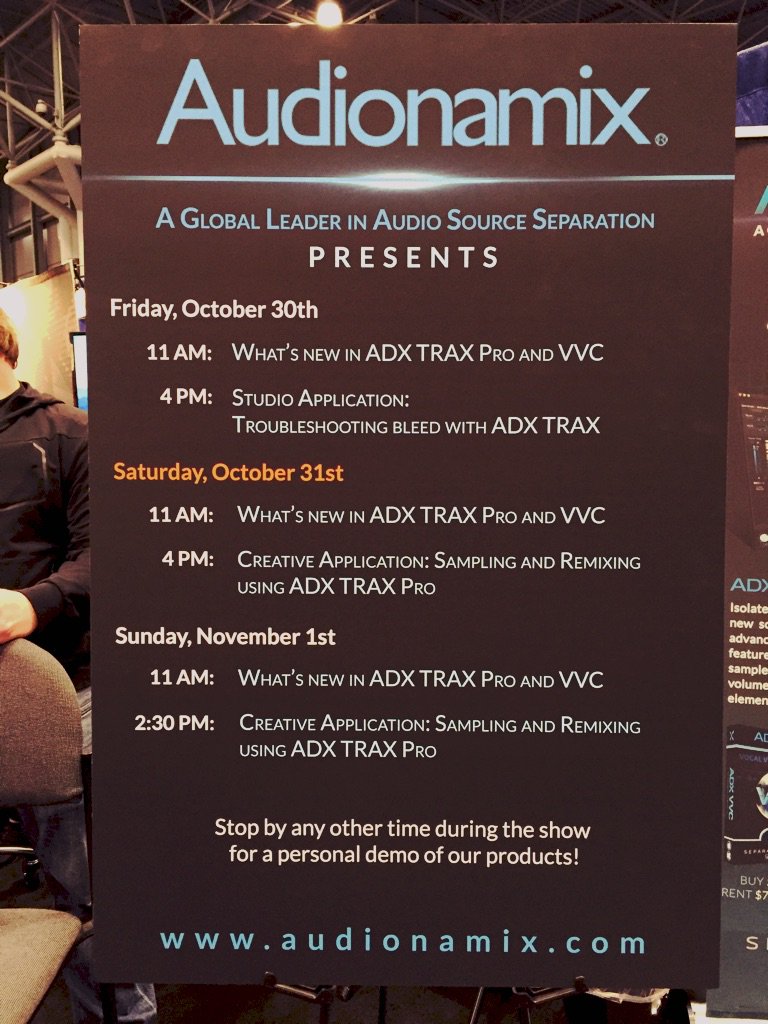 audionamix's tweet photo. Stop by Booth 554 at 4pm for a demo session on Troubleshooting bleed with #ADXTRAX https://t.co/3n2yy5LfXX