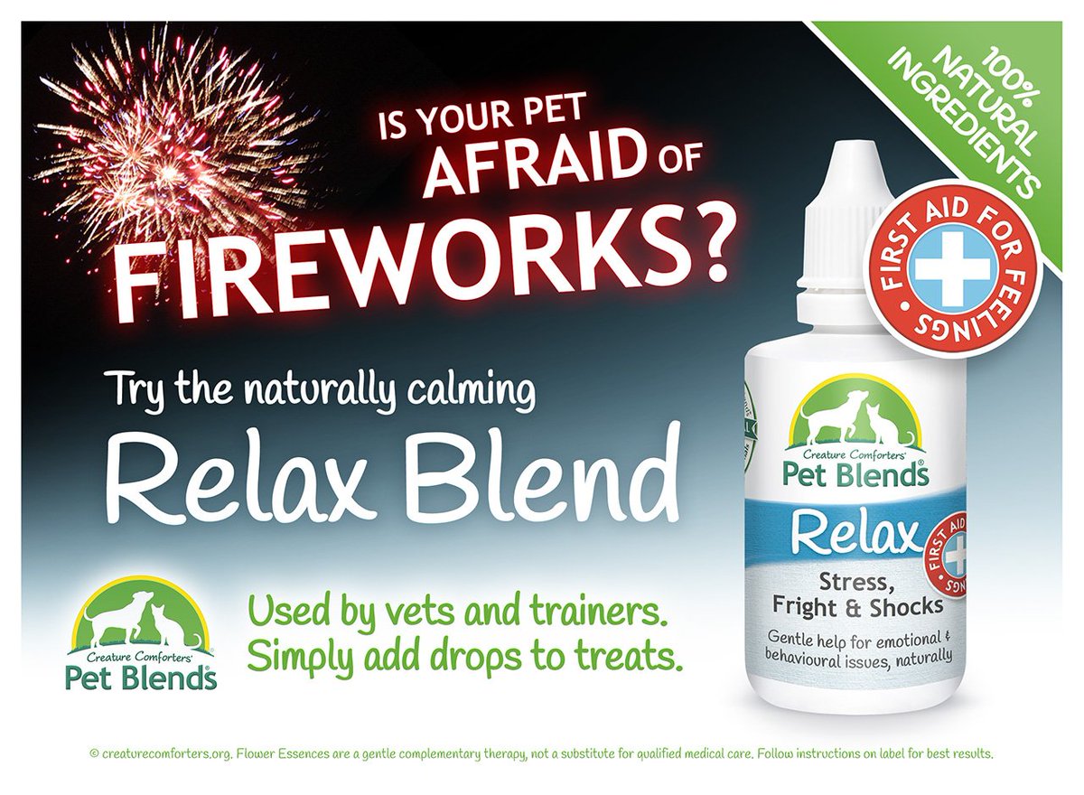 ComfortersA1's tweet photo. Fireworks frightened pets? Try the Relax Blend #relaxblend #fireworksfear #petblends
https://t.co/nfGzbxCNlw https://t.co/PTeWuGKJd9