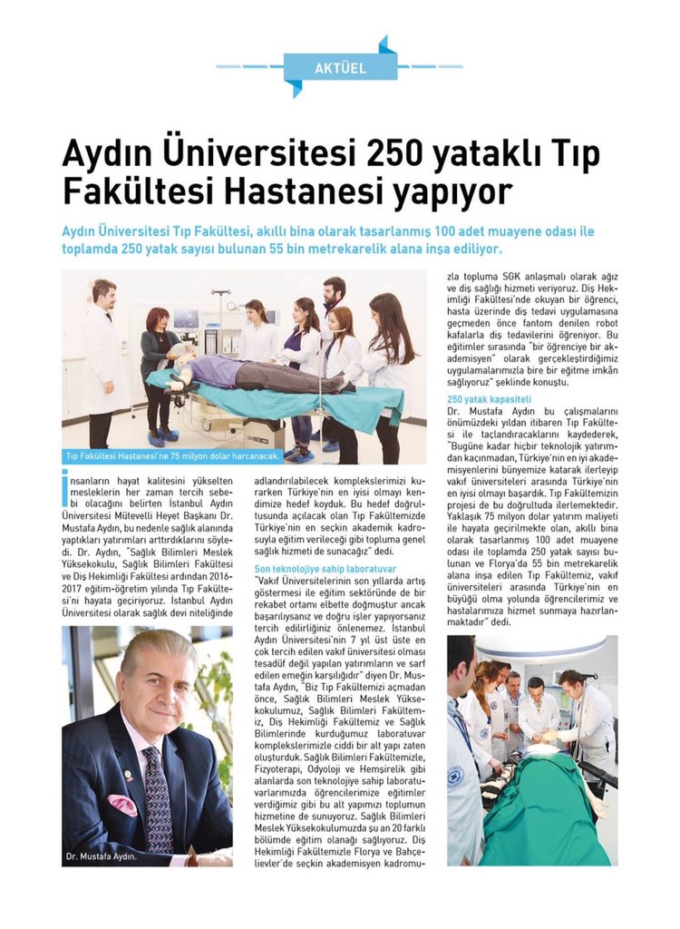 Tıp fakültesi kontenjanımız nisan ayında açıklanacaktır.