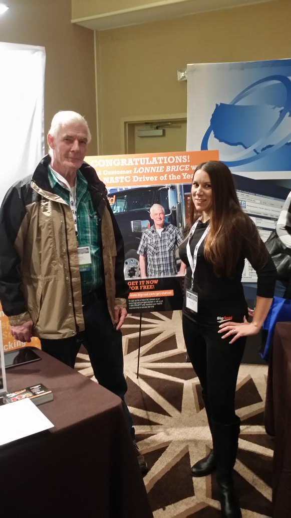 bigroad_marcia's tweet photo. Lonnie Brice, Driver of the Year and @bigroadinc user! @NASTCTWEETS #NASTCConference https://t.co/AxqY8lTkth