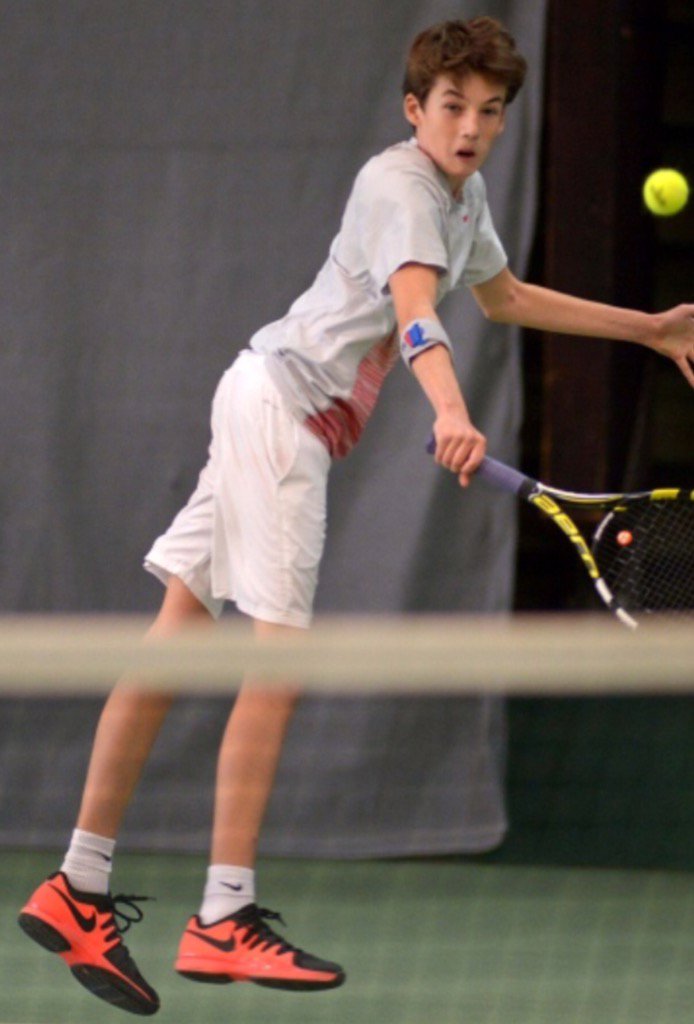isbtennisteam's tweet photo. @1dellafav in action! "Up and coming freshman" #isbraiders #europeans @isb_raiders https://t.co/SWQXNdJXzz