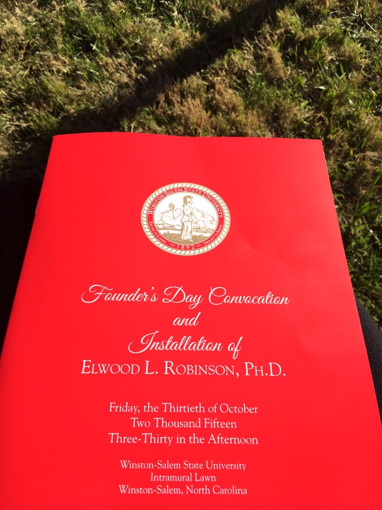 BarbeeOakes's tweet photo. Honored to represent the WFU Family at installation of WSSU Chancellor Elwood Robinson this fabulous afternoon! https://t.co/0EqXFz9kmg