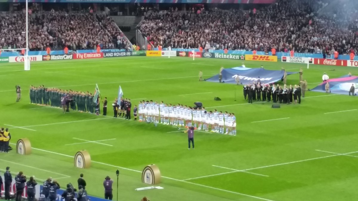 LAS_NorthEast's tweet photo. South Africa v Argentina @RWC2015Newham 
National anthems being played. KO shortly. #rwc2015 https://t.co/plSjluvQKu