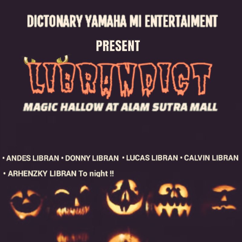 insomlibran's tweet photo. To Night for Halloween Day #LibrandictNovember #Halloween @insomlibran @alamsutramall @SpiritHalloween #5formation https://t.co/Uo0VWxtyo0"