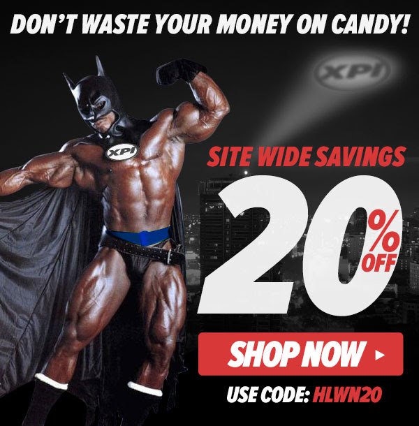 XPIsupplements's tweet image. No Tricks, Just T̶R̶E̶A̶T̶S̶  GAINS! Get 20% OFF site wide with code "HLWN20" at checkout: goo.gl/72oAXY