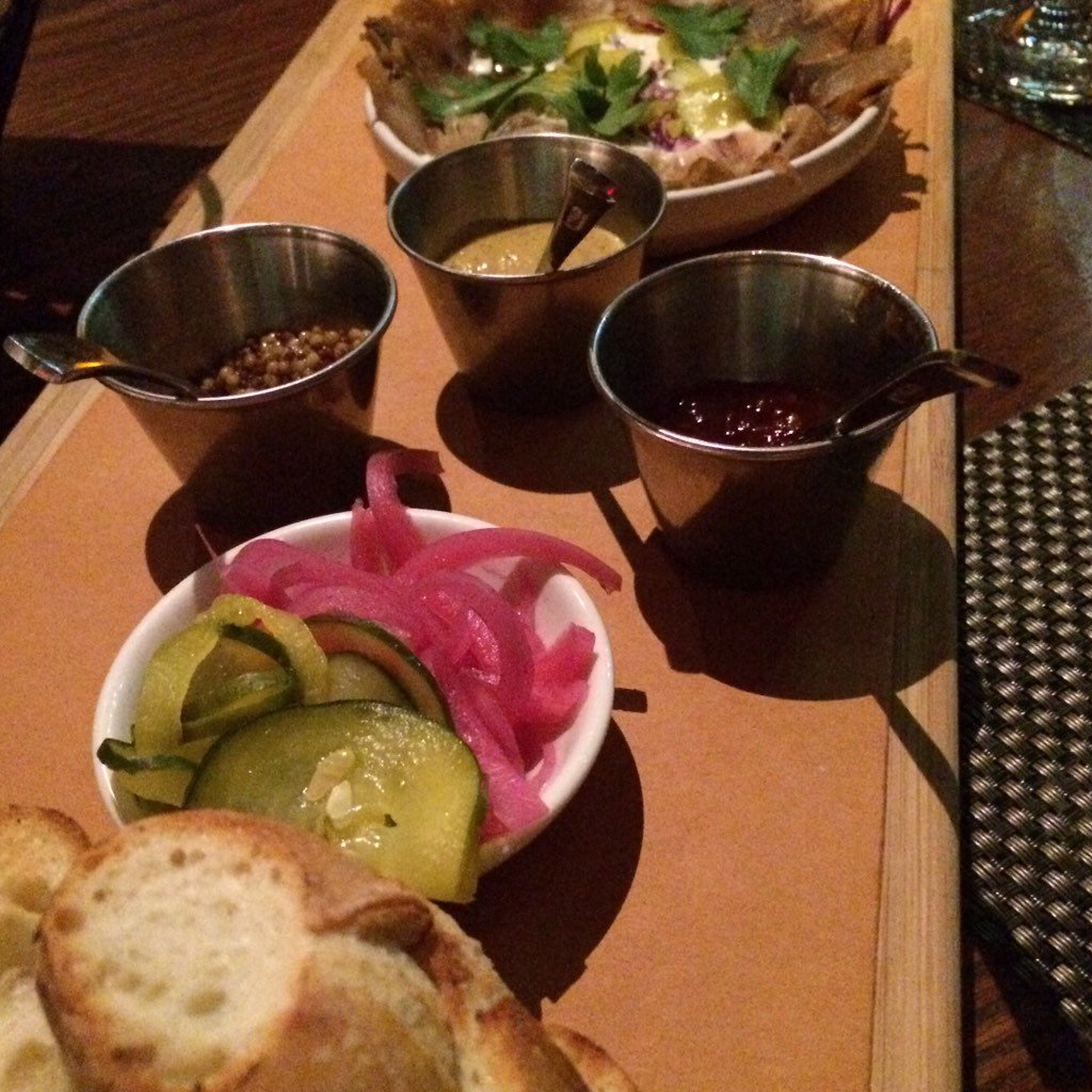 HungryForDesign's tweet photo. beautiful bluefish pastrami charcuterie at @Post390 https://t.co/nHv8SoI1bd