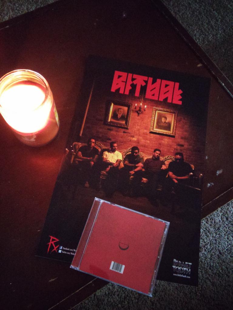 SeanPrior237's tweet photo. A very happy Halloween Eve as my @weareritualband pre order has arrived. Cant say enough about this record. #rx2015 https://t.co/ssLCVX9w7X