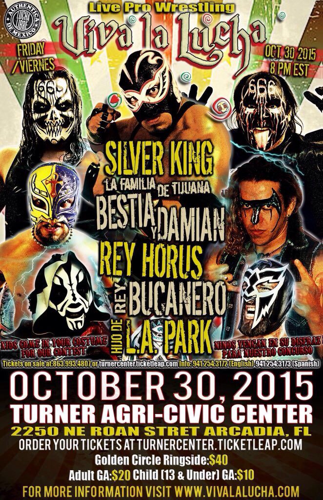 maskedrepublic's tweet photo. Just a few hours away from LIVE @VivaLaLucha #LuchaLibre action in #Florida &amp; on iPPV @ https://t.co/jkbsvvyUgH https://t.co/ZZxFUJ0IOQ
