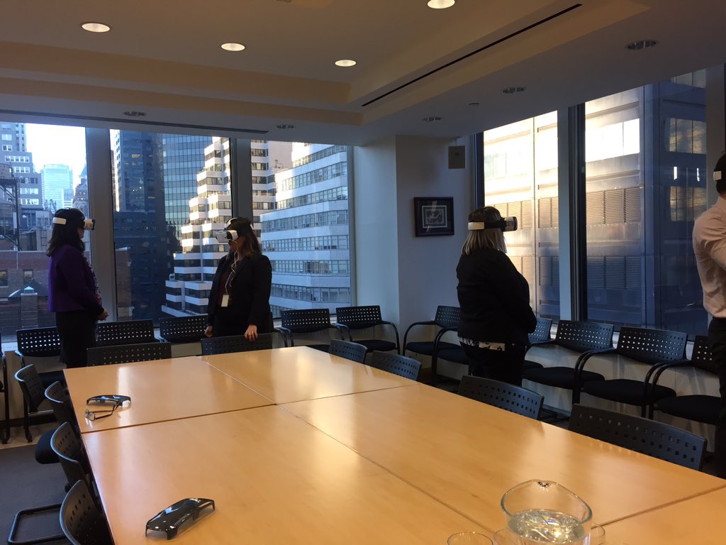 SDGaction's tweet photo. Delighted &amp; honored to screen our VR films, invited by @NZUN #vr4dev with Amb @GVBohemenNZ meeting Sidra! https://t.co/oCGy1AGCx7