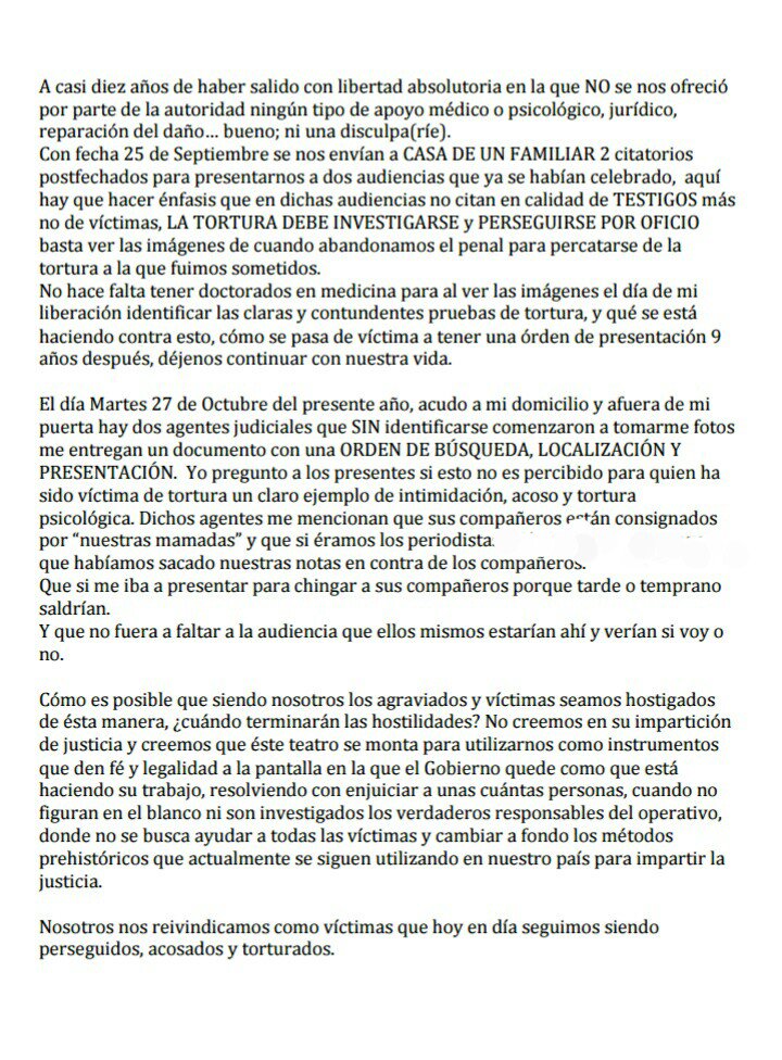 kenlueders's tweet photo. Rueda de prensa en la que denunciamos que a casi diez años del caso #Atenco continúan torturándonos #MediosLibres https://t.co/mmHmL2DnS2