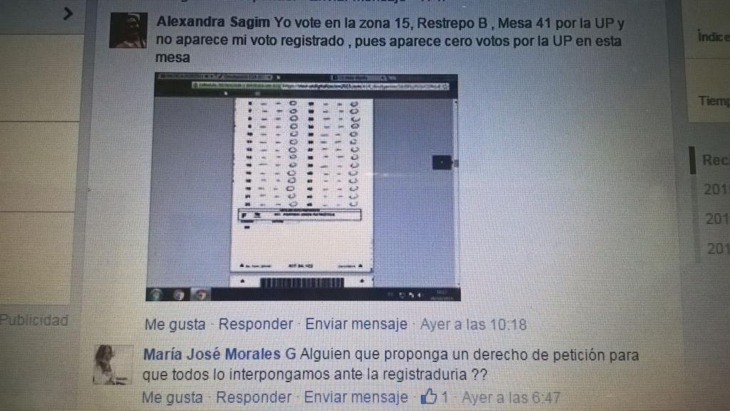 AidaAvellaE's tweet photo. Gracias a ciudadan@s que ejemplifican cómo su voto NO aparece en el E-14. #ReconteoUP @CNE_COLOMBIA @Registraduria https://t.co/LC31JEmyv1