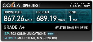 BeardFromFargo's tweet photo. Got some new @702com internet today, I think they lived up to the mark.
https://t.co/Eo2HQozC3s #speedtest https://t.co/yTST3fLGsu