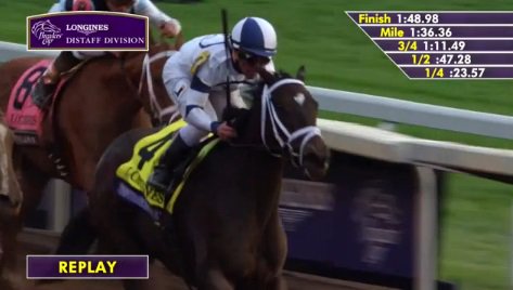 TubululuNet's tweet image. Bravo Javier Castellano en gran carrera se llevó la #BCDistaff (G1-$2MM) encima de Stopchargingmaria