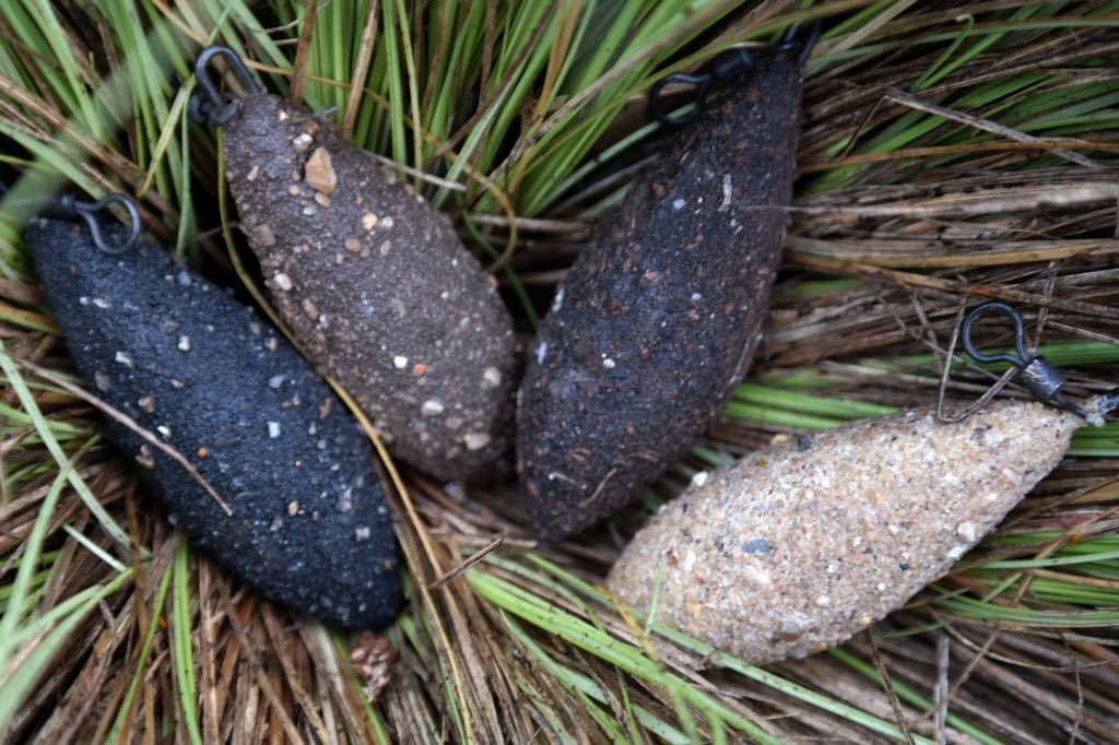 Two old coatings and two new. Peat, Ballast, Brown Sand and Black sand