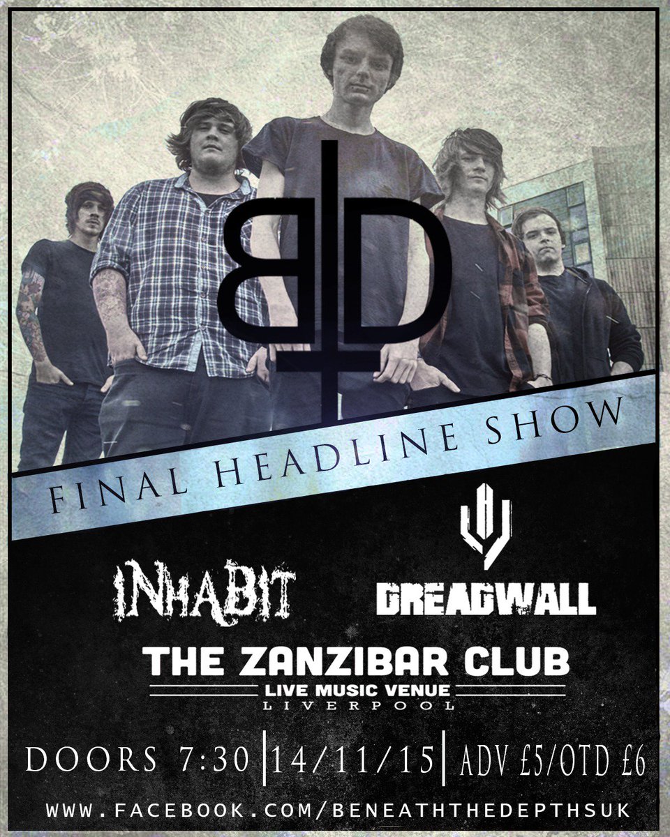 _BTDUK's tweet photo. This will be our final headline show as Beneath The Depths #Liverpool #Merseyside #metalcore #band #UK https://t.co/bAVPalGN7F