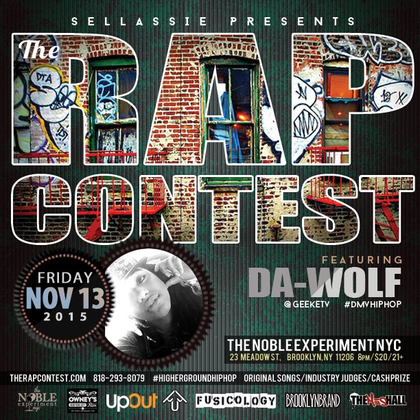TheRapContest's tweet photo. Shouts to #DMV Artist DA-WOLF [@geeketv] for rocking with us Nov 13th in #BK. #geeketv #dawolf  #undergroundrap https://t.co/XGcLYXqJ6T