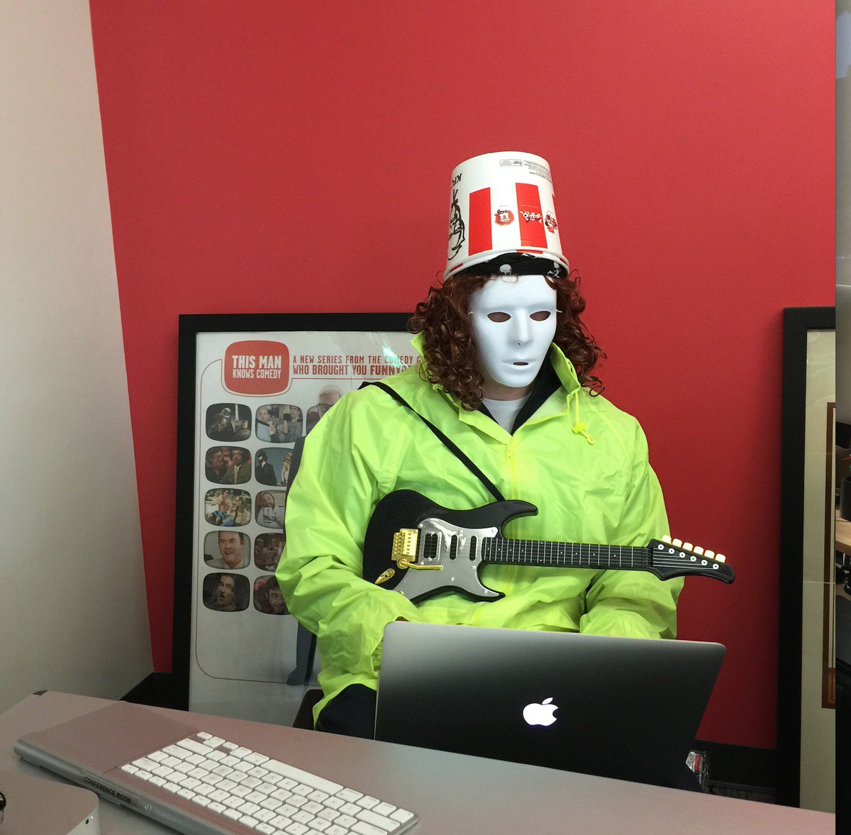 funnyordie's tweet image. #HappyHalloween! Costume highlights from our NorCal office! "Sabotage" video, Buckethead, standing desk GI +more!
