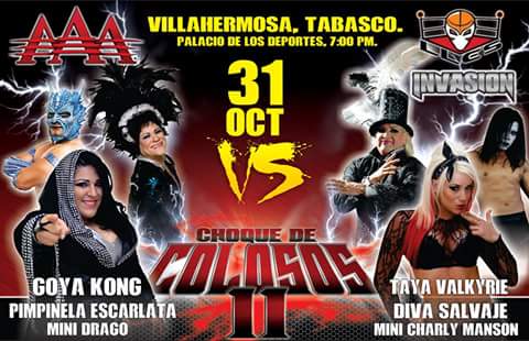 Larebeldiamx's tweet photo. CHOQUE DE COLOSOS II - 31 DE OCTUBRE - PALACIO DE LOS DEPORTES - VILLAHERMOSA TABASCO #LaRebeldía https://t.co/fLoTKybboJ