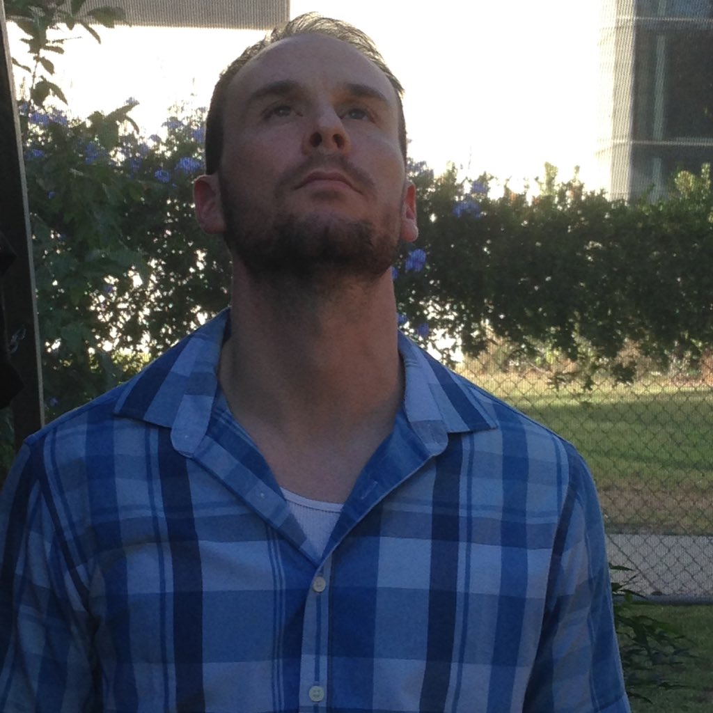 TweetOutsideDog's tweet photo. @Jmazz1111 trying to keep his cool at the Spider Pavillion. seconds later a ladybug landed on his elbow. https://t.co/4jYnjvEHy0